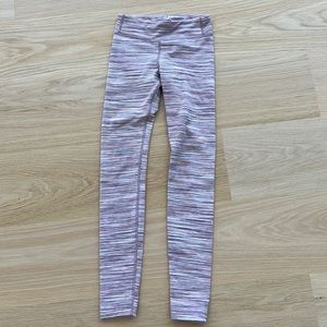Pink/plum Athleta Girl Striped Leggings